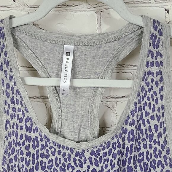 Fabletics Aventura Gray Ombre Tank Top Activewear Sports Racerback Tee Medium - Picture 5 of 10